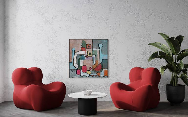 Original Cubism Still Life Painting by Micheal Jones