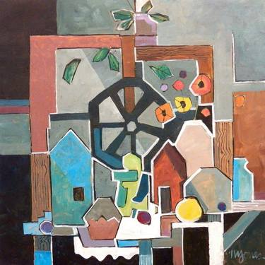 Original Cubism Still Life Paintings by Micheal Jones