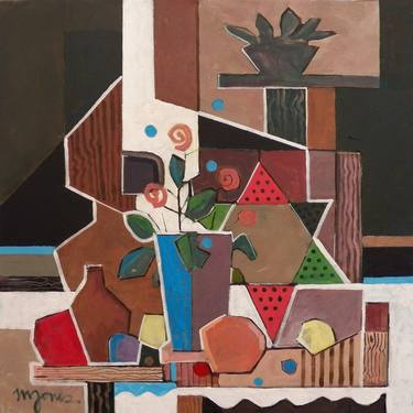 Print of Cubism Still Life Paintings by Micheal Jones