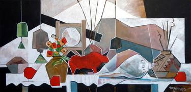 Original Cubism Still Life Paintings by Micheal Jones