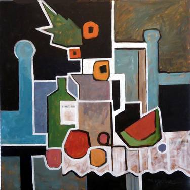 Print of Cubism Still Life Paintings by Micheal Jones