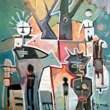 Print of Cubism Fantasy Paintings by Micheal Jones