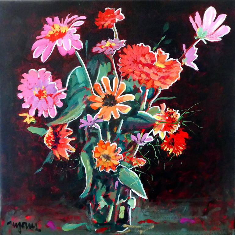 Print of Impressionism Floral Paintings by Micheal Jones