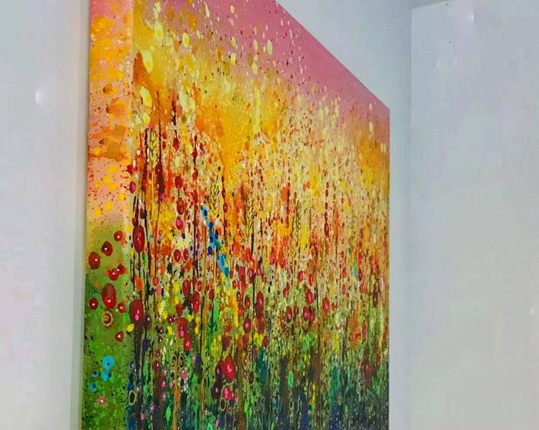 Original Floral Painting by Sally Oasis 