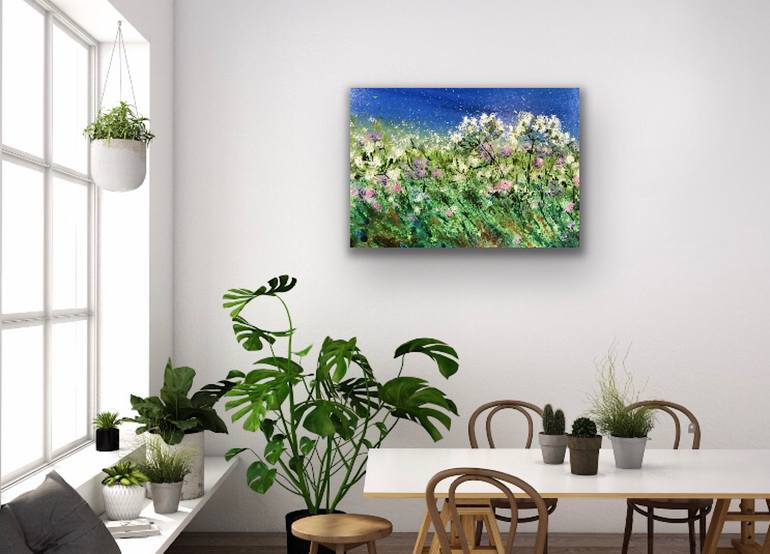 Original Floral Painting by Sally Oasis 