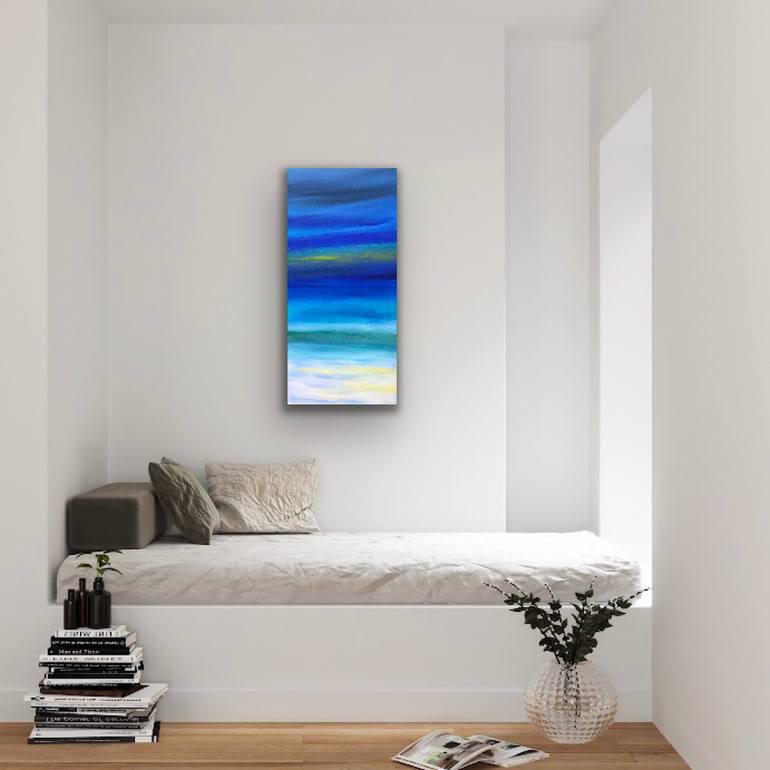 Original Abstract Beach Painting by Sally Oasis 