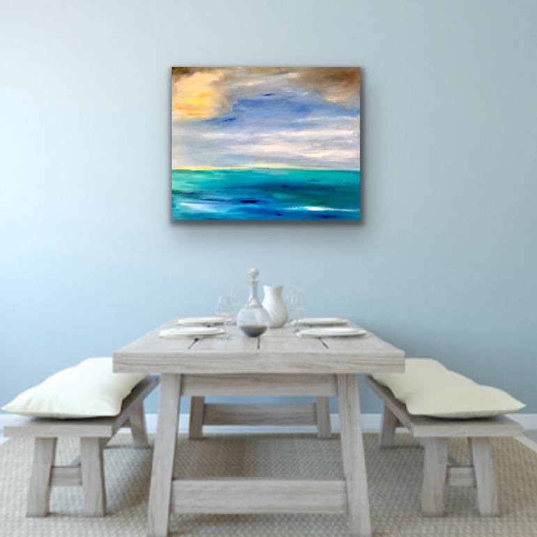 Original Fine Art Seascape Painting by Sally Oasis 