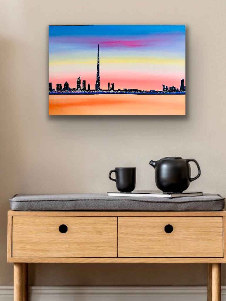 Original Modern Cities Painting by Sally Oasis 