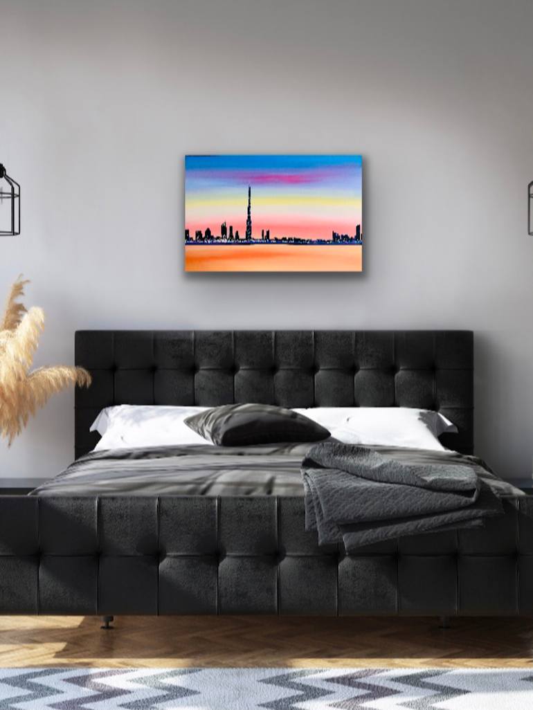 Original Modern Cities Painting by Sally Oasis 