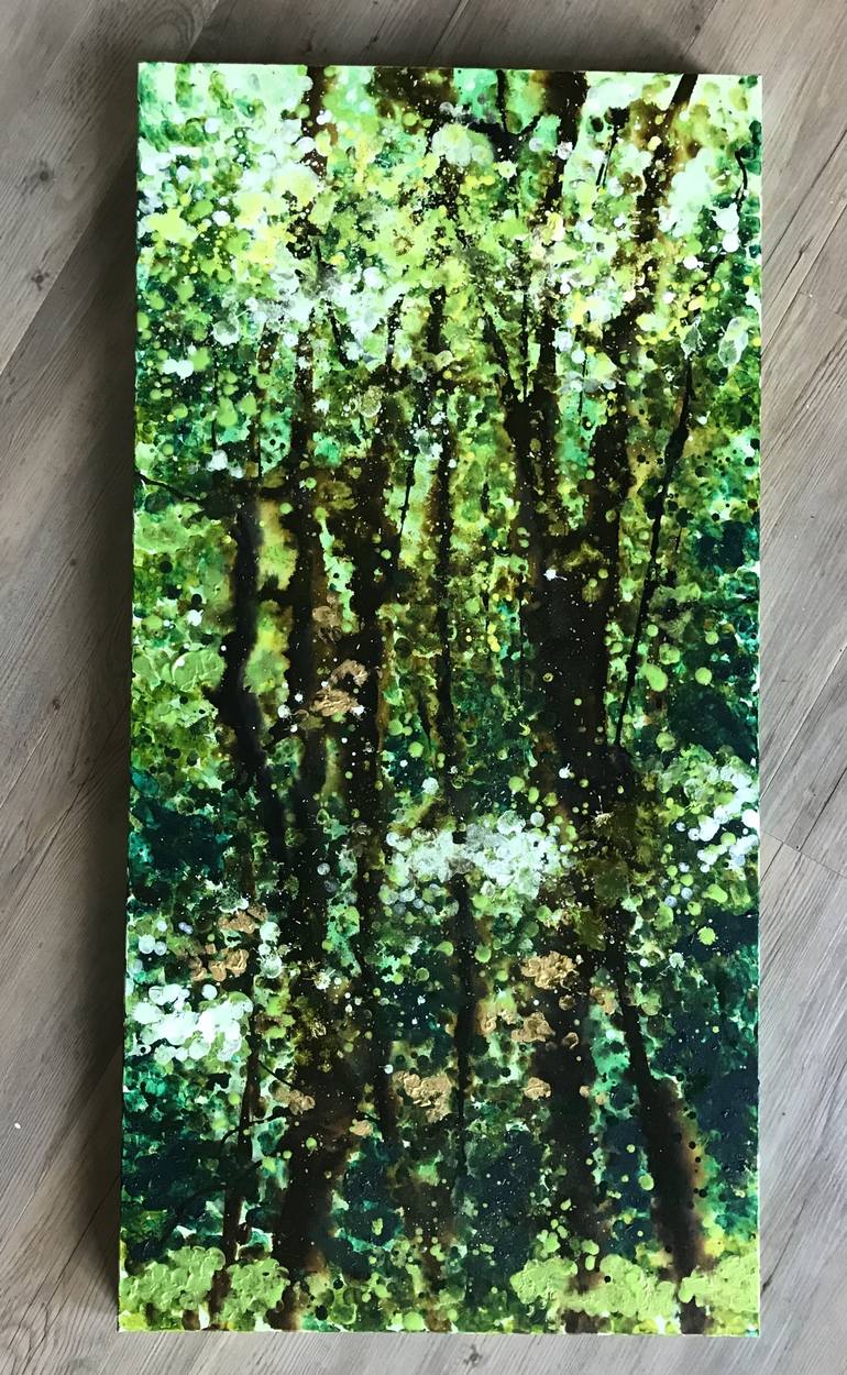 Original Fine Art Tree Painting by Sally Oasis 