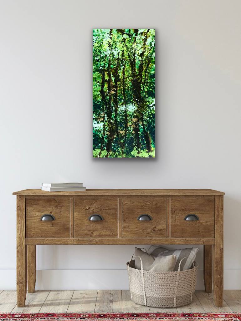 Original Fine Art Tree Painting by Sally Oasis 