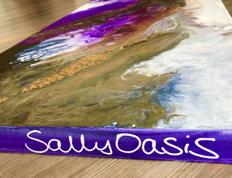 Original Fine Art Abstract Painting by Sally Oasis 