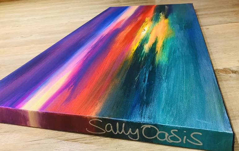 Original Abstract Expressionism Abstract Painting by Sally Oasis 