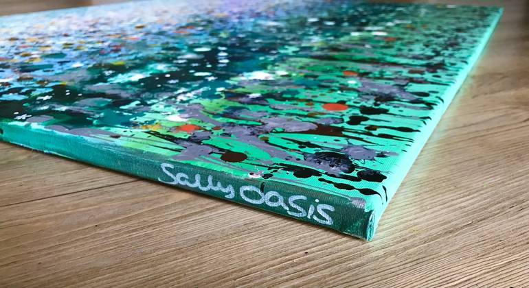 Original Fine Art Abstract Painting by Sally Oasis 