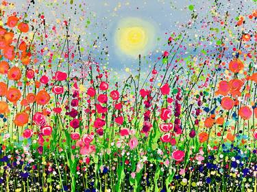 Original Floral Painting by Sally Oasis 