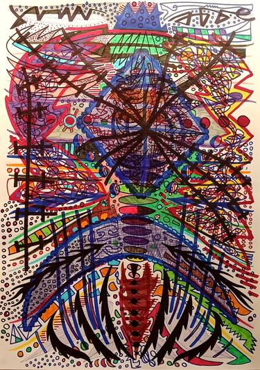 Original Abstract Expressionism Abstract Drawings by Juan Gonzalez Iglesias