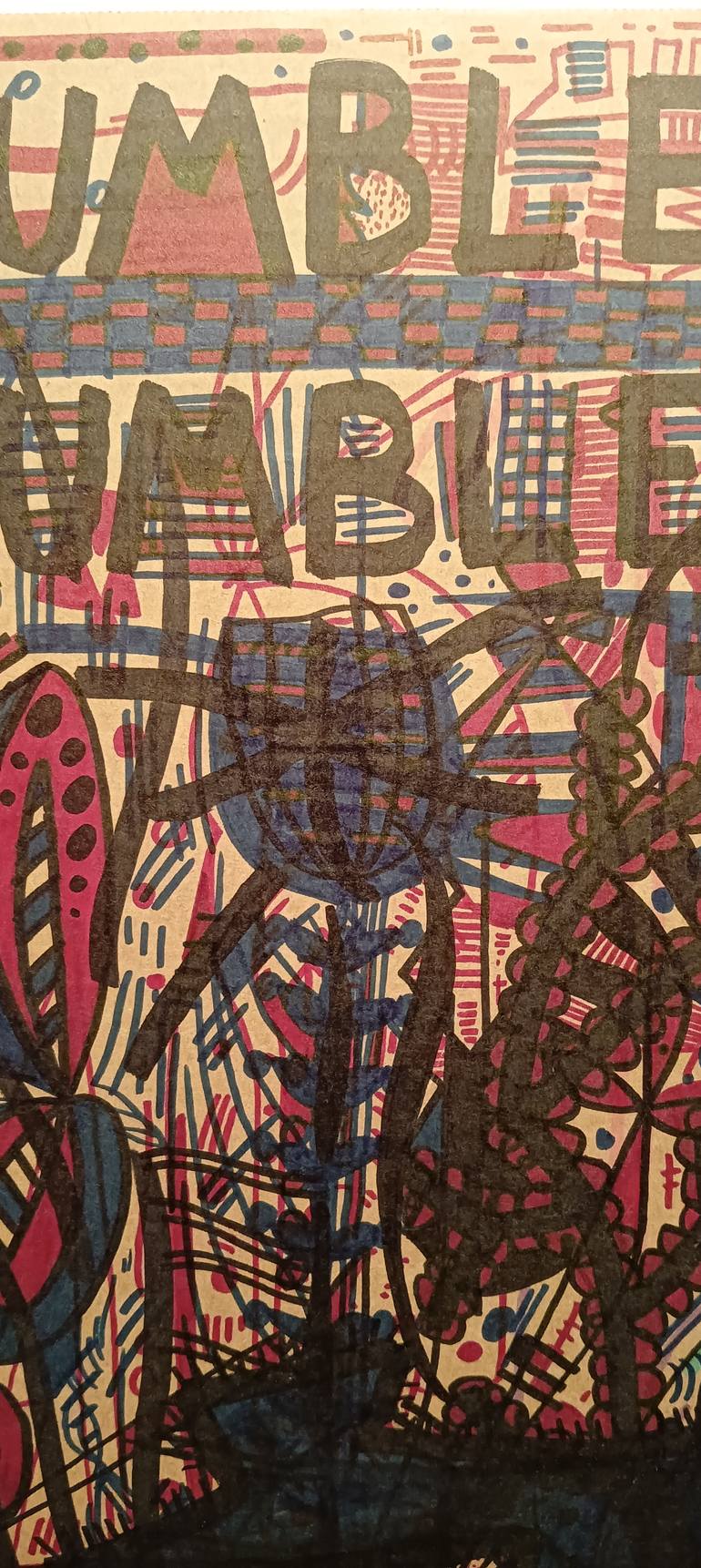 Original Abstract Expressionism Abstract Drawing by Juan Gonzalez Iglesias