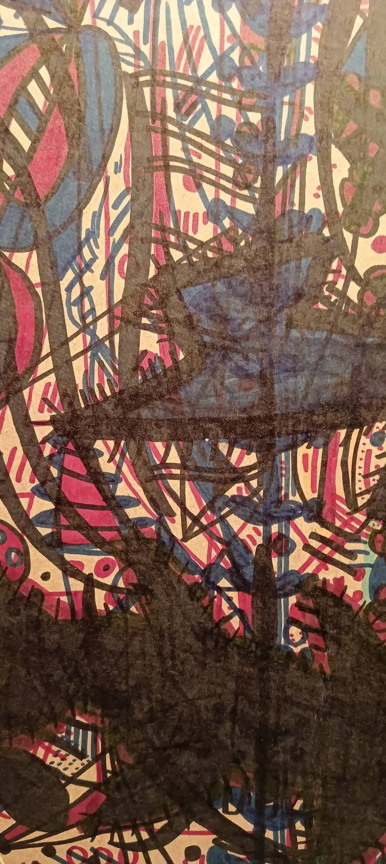 Original Abstract Expressionism Abstract Drawing by Juan Gonzalez Iglesias