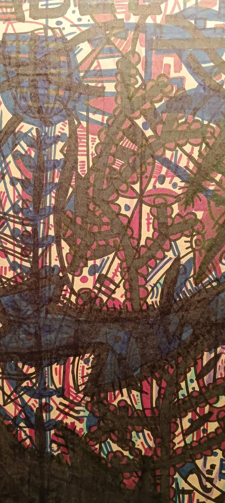 Original Abstract Expressionism Abstract Drawing by Juan Gonzalez Iglesias