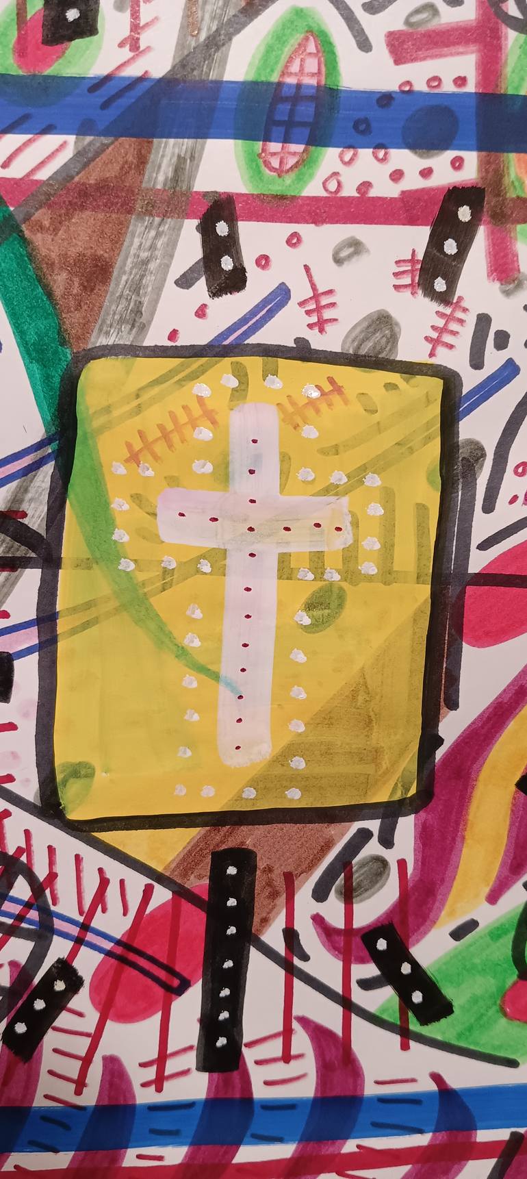 Original Abstract Expressionism Abstract Drawing by Juan Gonzalez Iglesias