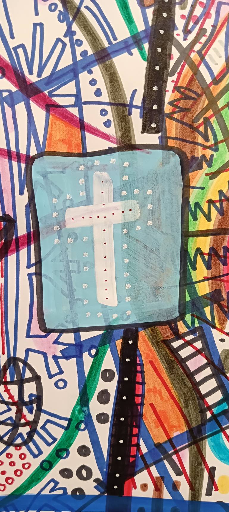 Original Abstract Expressionism Abstract Drawing by Juan Gonzalez Iglesias