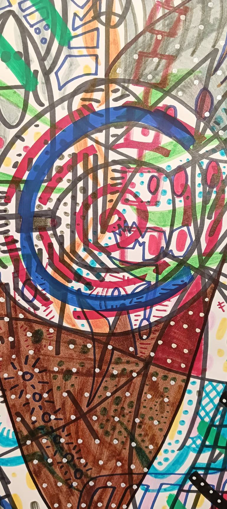 Original Abstract Expressionism Abstract Drawing by Juan Gonzalez Iglesias