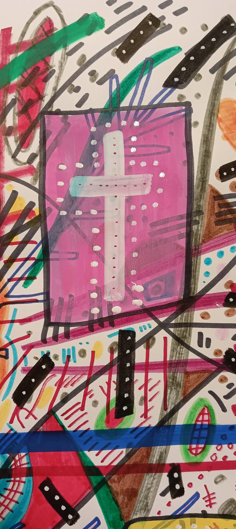 Original Abstract Expressionism Abstract Drawing by Juan Gonzalez Iglesias