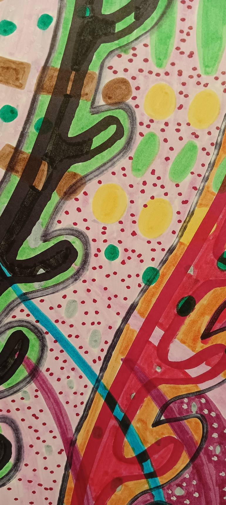 Original Abstract Expressionism Abstract Drawing by Juan Gonzalez Iglesias