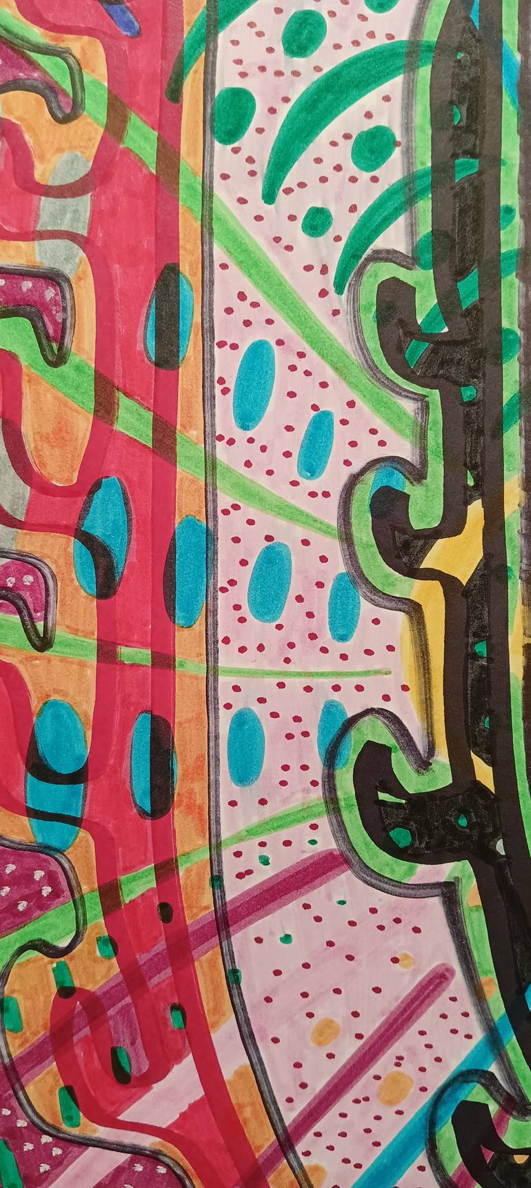 Original Abstract Expressionism Abstract Drawing by Juan Gonzalez Iglesias