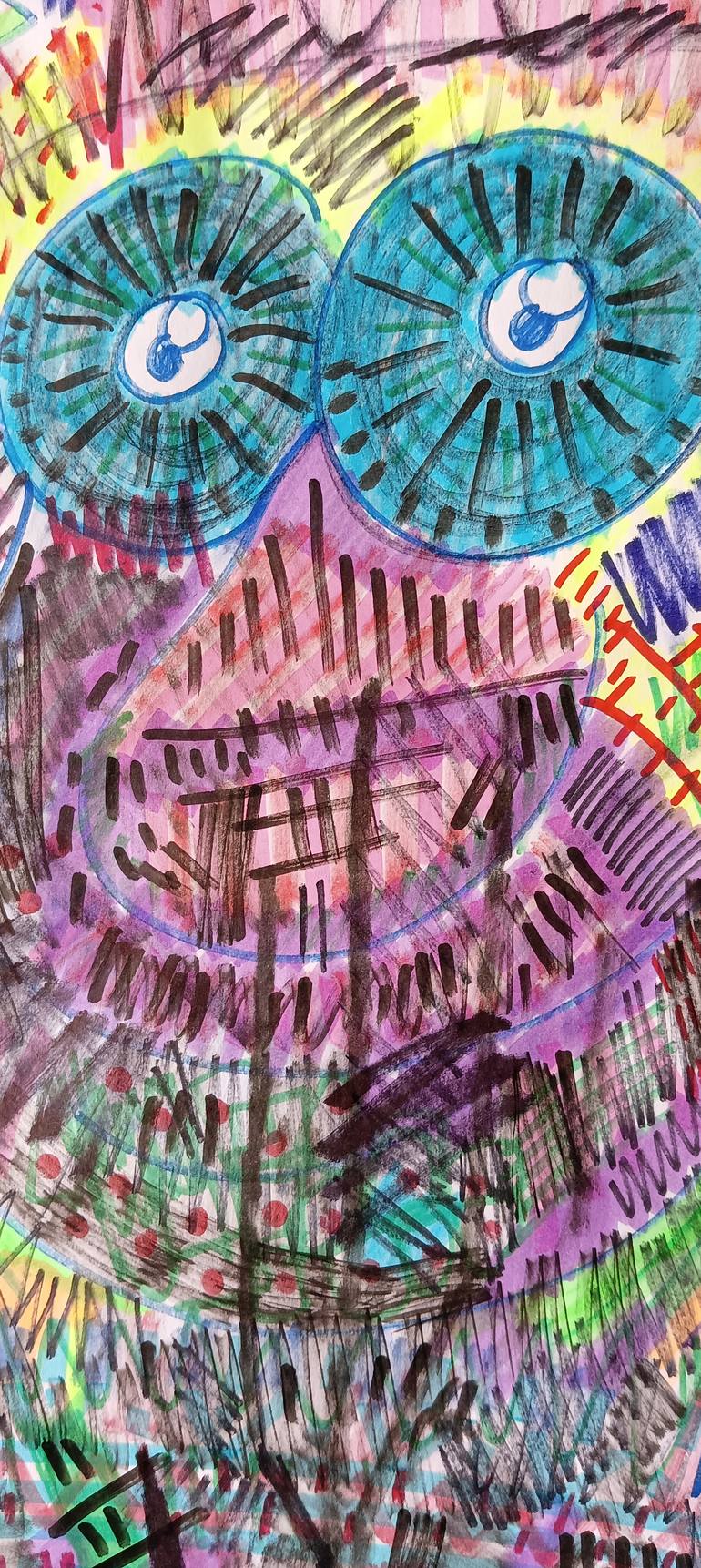 Original Abstract Expressionism Abstract Drawing by Juan Gonzalez Iglesias