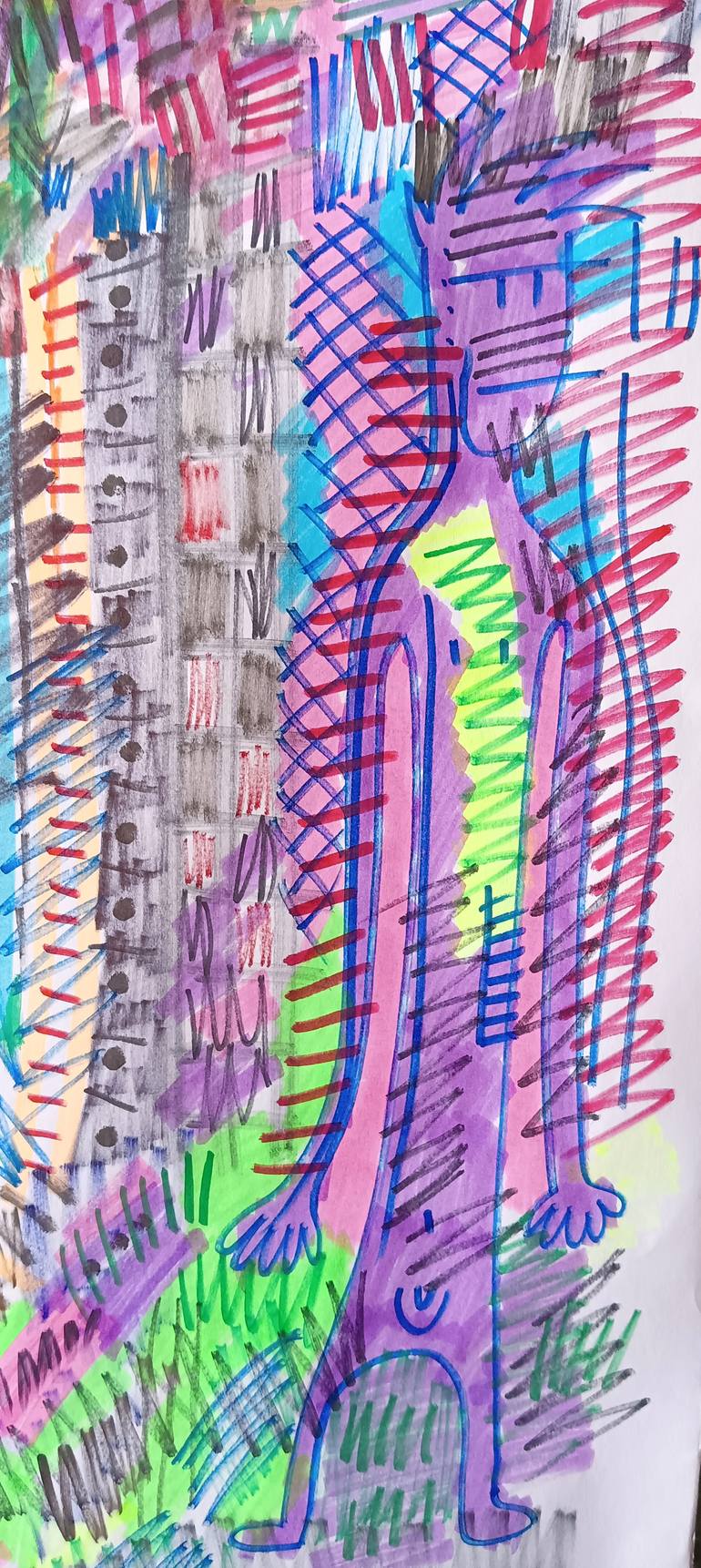 Original Abstract Expressionism Abstract Drawing by Juan Gonzalez Iglesias