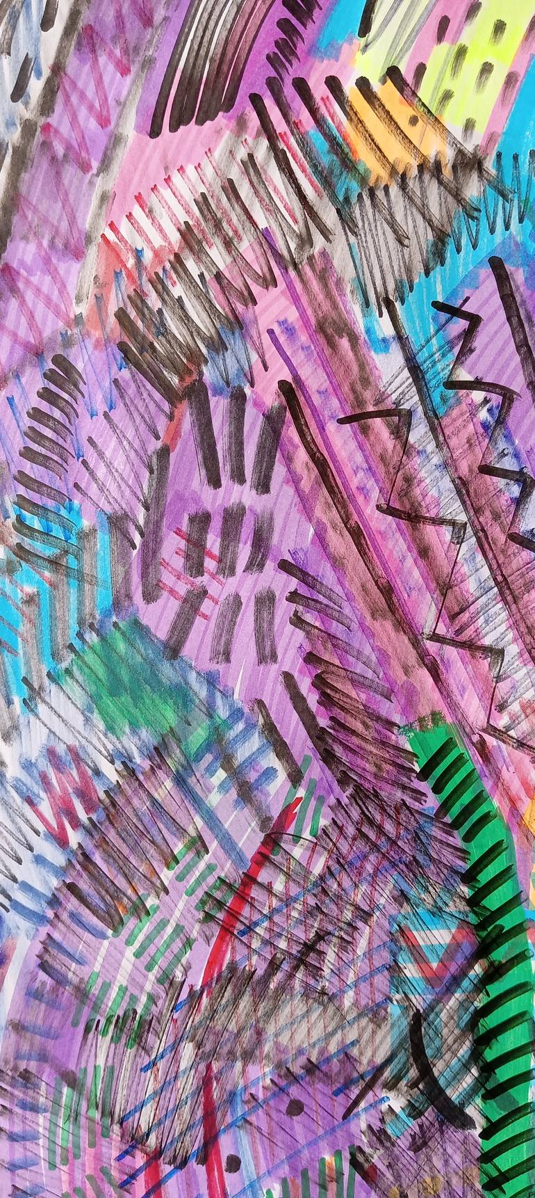 Original Abstract Expressionism Abstract Drawing by Juan Gonzalez Iglesias