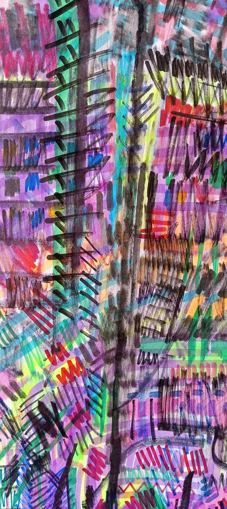 Original Abstract Expressionism Abstract Drawing by Juan Gonzalez Iglesias