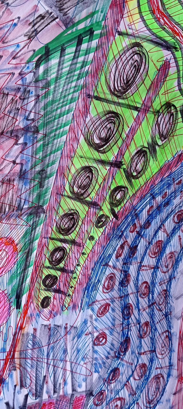 Original Abstract Expressionism Abstract Drawing by Juan Gonzalez Iglesias