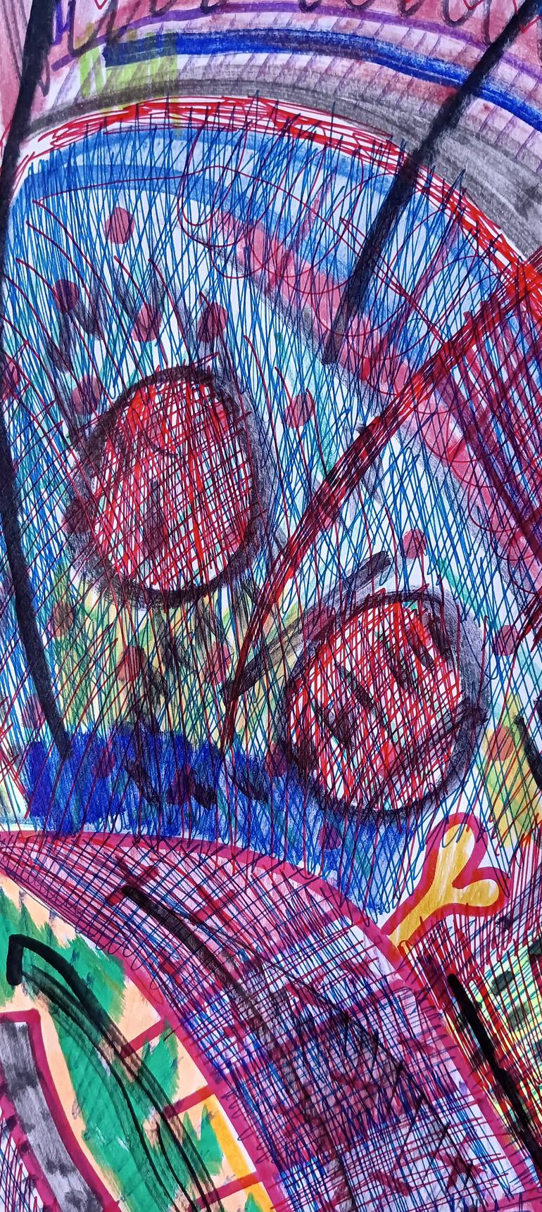 Original Abstract Expressionism Abstract Drawing by Juan Gonzalez Iglesias