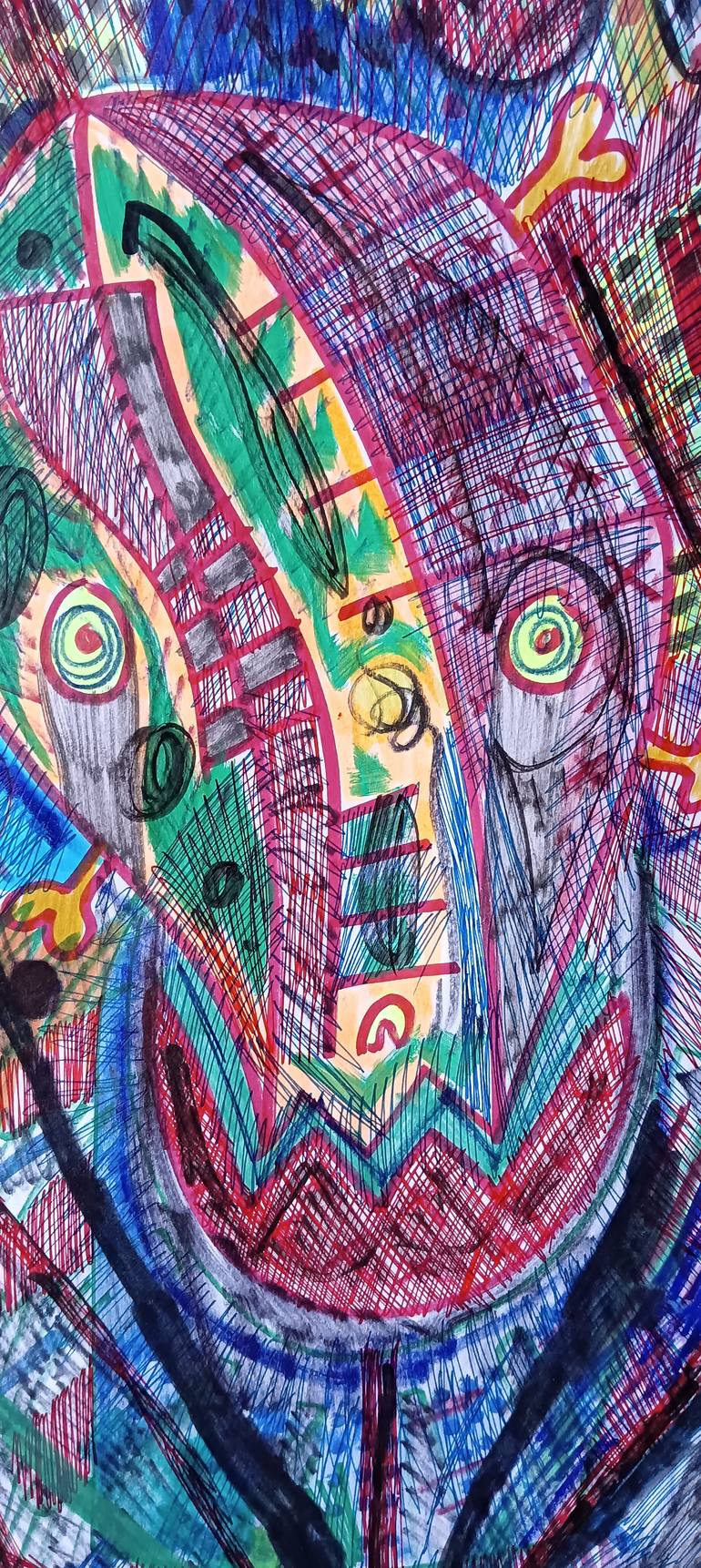 Original Abstract Expressionism Abstract Drawing by Juan Gonzalez Iglesias