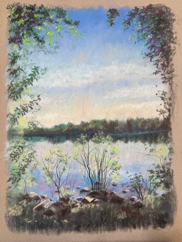 Original Impressionism Landscape Painting by Elena Nesterova