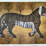 An ancient tiger oil painting by Aditya Saini