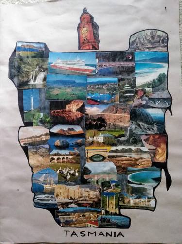 Original Travel Collage by HEMA PADMANABHAN