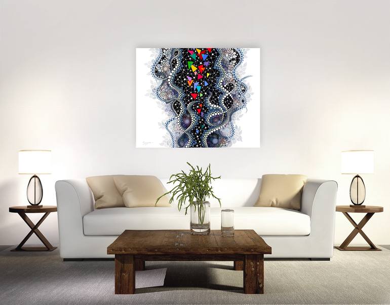 Original Art Deco Abstract Painting by Dayva Achikhman