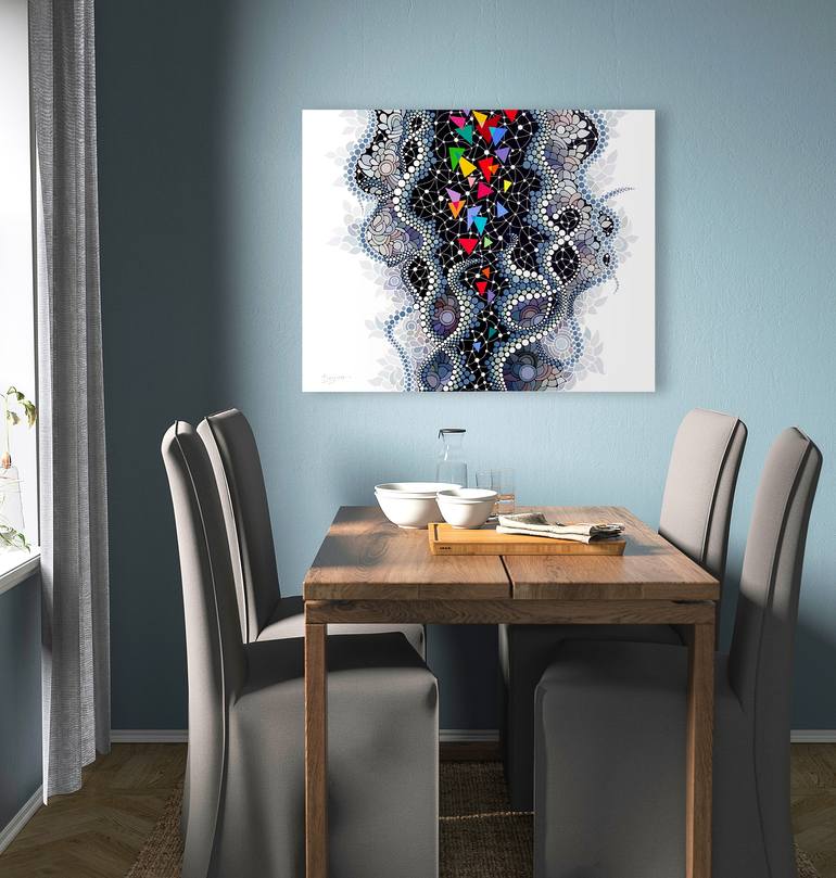 Original Art Deco Abstract Painting by Dayva Achikhman