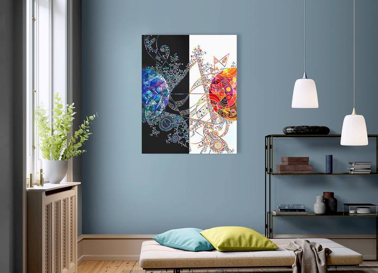 Original Conceptual Abstract Painting by Dayva Achikhman