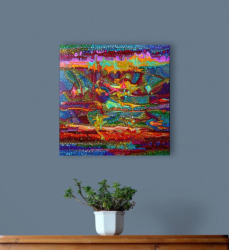 Original Abstract Expressionism Fantasy Painting by Dayva Achikhman