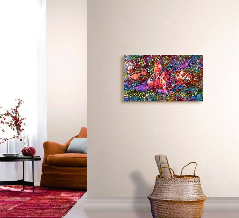Original Abstract Family Painting by Dayva Achikhman
