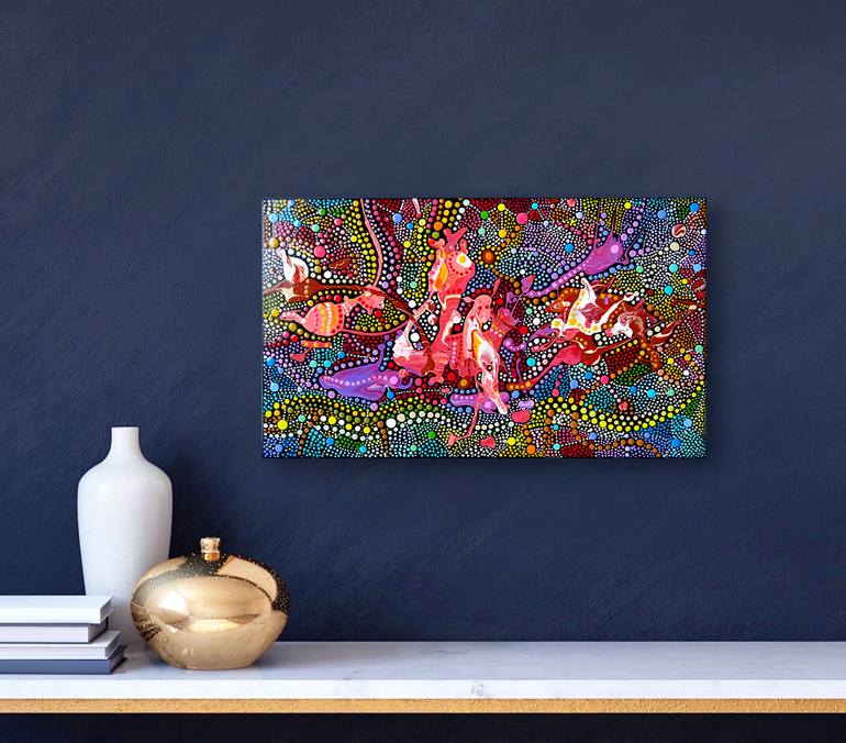 Original Abstract Family Painting by Dayva Achikhman