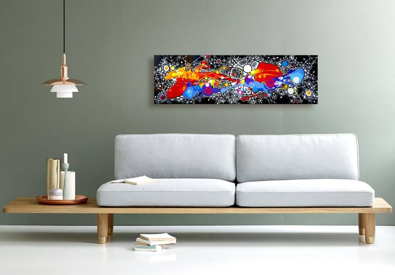 Original Abstract Expressionism Outer Space Painting by Dayva Achikhman