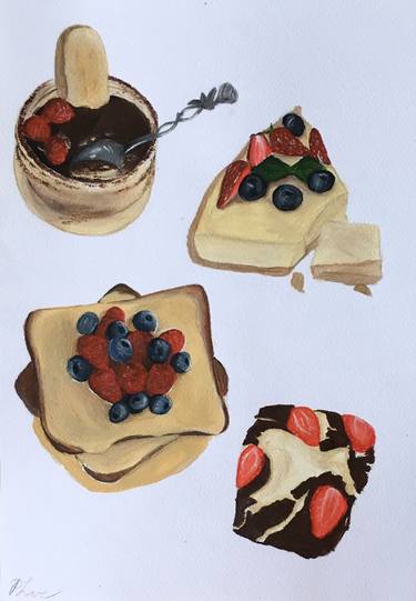 Original Realism Food Painting by Polina Korinyak