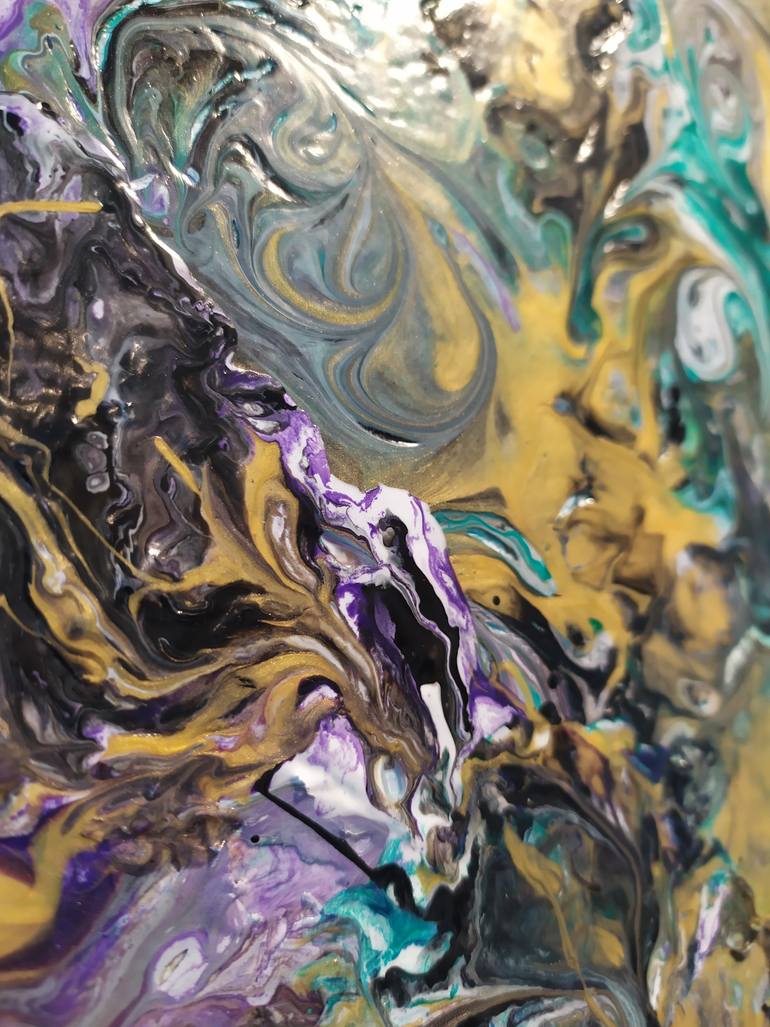 Original Abstract Floral Painting by Ulle Puu