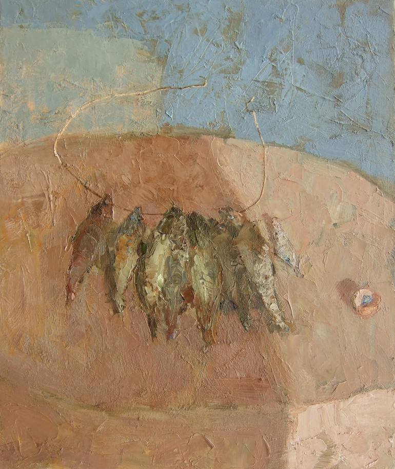 Dried Fish Painting by Olga Geoghegan | Saatchi Art