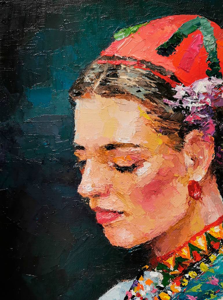 Original Expressionism Portrait Painting by Alina Konyk